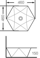 Раковина Grossman (460х460х150) белая,1 место арт-GR-3029 — фото 3, Раковины накладные