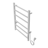 Полотенцесушитель электрический AZARIO PARMA 400/600 6 секций, диммер справа, белый арт-AZ10846W — фото 2, Электрические полотенцесушители