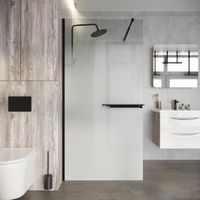 Товар: Душевая перегородка Niagara Nova (90х200) черный матовый,стекло белый градиент,1 место арт-NG-582-90BLACK - фото 2 Душевая перегородка Niagara Nova (90х200) черный матовый,стекло белый градиент,1 место арт-NG-582-90BLACK — фото 2, Душевые перегородки