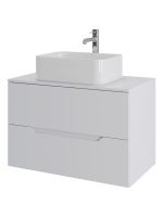 Orange Line тумба с раковиной подвесная 80 см, белый арт-Li-80TuwMDF+B02-460W — фото 7, Тумбы с раковиной