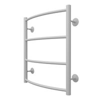 Полотенцесушитель водяной AZARIO VERONA 500/600 4 секции, нижнее/диагональное подключение, 1/2", белый арт-AZ83911W — фото 1, Водяные полотенцесушители