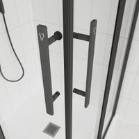 Душевой угол Veconi Evo 300 B, 1000х800x1950, черный матовый, тонированное матовое стекло E3-B-10080-12-C9 — фото 2, Душевые уголки