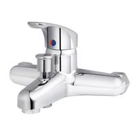 OneLife смеситель для ванны/душа однорычажный полимерный, хром арт-P01-100cr — фото 14, Смеситель для ванны