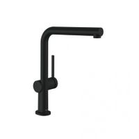 Смеситель для кухни, Hansgrohe, Talis M54, sBox, тип открывания воды-однорычажный, тип регулирования воды-керамический картридж, монтаж-на раковину/столешницу, отверстия для монтажа-1, высота, мм-296, вынос излива, мм-215, тип излива-выдвижной, поворотный 60°, 110°, 150° или 360°, корпус для шланга, 1 режим струи-ламинарная струя, тип подводки-гибкая, стандарт подвода воды-3/8", цвет-черный матовый арт-72809670 — фото 1, Смесители для кухни