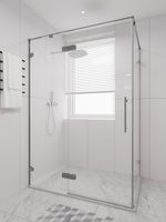 Душевой угол распашной Veconi Premium Alassio SP CH, 1300х900x2000, хром, стекло прозрачное осветленное AL-SP-13090-00-CH-C4 — фото 1, Прямоугольные душевые уголки