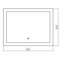 Зеркало CLASSIC (800*600) с сенсорным выключателем арт-180600 — фото 1, Зеркала в ванную комнату