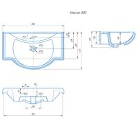 Комплект мебели для ванной Салерно 80 (Белый Патина Серебро) арт-969601 — фото 11, Комплекты мебели для ванной