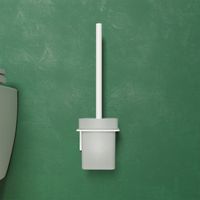 Ерш IDDIS Slide матовое стекло, сплав металлов, белый матовый арт-SLIWTG0i47 — фото 1, Ершики для унитаза