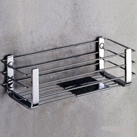 Полочка корзинка COLOMBO DESIGN ANGOLARI B9632 одинарная с металлической полочкой цвет хром — фото 1, Полки