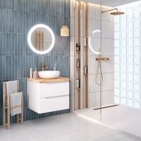 Тумба подвесная NORDIC 60 /правая/со столешницей из массива 60 см под накладную раковину /AQUA DE MARCO 5060CNOR060/H/R — фото 10, Тумбы под раковину