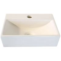 Раковина маленькая GS, 36,5x25x10,5 cm, белая керамика арт-32576 — фото 2, Раковины подвесные