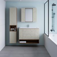 Товар: Тумба с раковиной и нишей Бриклаер КРИСТАЛЛ 100L, латте/дуб крафт табачный - фото 4 Тумба с раковиной и нишей Бриклаер КРИСТАЛЛ 100L, латте/дуб крафт табачный — фото 4, Тумбы с раковиной