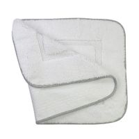 Коврик д/ванной комнаты 60х100 см., вышивка логотип MIGLIORE, белый, окантовка серебро 31922 — фото 3, Коврики для ванной комнаты