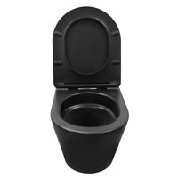 Унитаз подвесной Azario VELA 360х480х360 безободковый, система смыва "Торнадо", с быстросъемным сиденьем "Микролифт", черный матовый арт-AZ-2480MB — фото 4, Подвесные унитазы