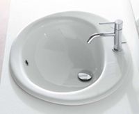 Раковина GLOBO LAVARREDO встраиваемая сверху с одним отверстием Maiori цвет белый арт-VA016BI — фото 2, Раковины накладные