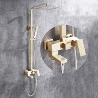 Товар: Душевая стойка ABBER Daheim AF8216GL с изливом, золото матовое - фото 1 Душевая стойка ABBER Daheim AF8216GL с изливом, золото матовое — фото 1, Встраиваемые душевые комплекты