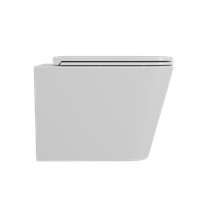 Унитаз подвесной безободковый D&K Quadro , белый арт-DT1516016 — фото 4, Подвесные унитазы