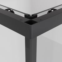 Душевое ограждение Niagara Nova NG-6828-34ВLACK (80х80х195) квадрат,черный матовый,двери раздвижные,стекло прозрачное,1 место NG-6828-34BLACK — фото 8, Квадратные душевые уголки