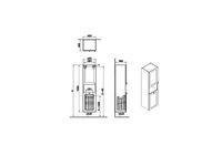 Root Classic Пенал 40 см с корзиной для белья матовый белый левый VITRA арт-68517 — фото 1, Пеналы для ванной комнаты