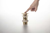 Товар: AQ6002BG сливной набор для раковины Push-open с переливом, крышка круглая, шлиф. золото - фото 3 AQ6002BG сливной набор для раковины Push-open с переливом, крышка круглая, шлиф. золото — фото 3, Донные клапаны