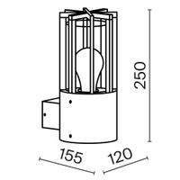 Настенный светильник (бра) Outdoor арт-O453WL-01GF — фото 2, Уличное освещение