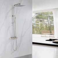 Душевая стойка ABBER Daheim AF8260SPL с термостатом без излива, сатин — фото 2, Встраиваемые душевые комплекты