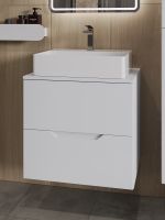 Orange Line Li-60TuwMDF+B04-500W тумба с раковиной подвесная 60 см, белый Li-60TuwMDF+B04-500W — фото 5, Тумбы с раковиной