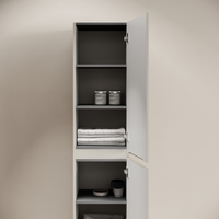 Товар: Шкаф-пенал подвесной SANCOS Code, 350х350х1650 мм, цвет серая платина, арт. PCD35GP - фото 6 Шкаф-пенал подвесной SANCOS Code, 350х350х1650 мм, цвет серая платина, арт. PCD35GP — фото 6, Пеналы для ванной комнаты