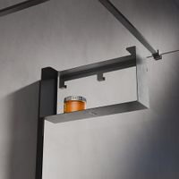 Полка для душевого ограждения Loft, 400x200x120, графит брашинг LF-GR-C9 — фото 1, Полки для ванной и душа