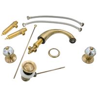 PRESTIGE CRYSTAL См-ль д/раковины, на 3 отв.с донным клапаном, бронза арт-32765 — фото 6, Смесители для раковины