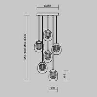 Товар: Подвесной светильник Maytoni MOD367PL-L18BBSK - фото 2 Подвесной светильник Maytoni MOD367PL-L18BBSK — фото 2, Подвесные светильники