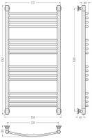Полотенцесушитель водяной Сунержа Богема+ выгнутая 1000х500 Золотой шёлк 32-0221-1050 — фото 2, Водяные полотенцесушители