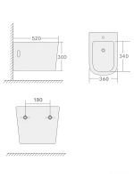 Товар: Agger Биде подвесное санфарфор, белый арт-AT04310 - фото 6 Agger Биде подвесное санфарфор, белый арт-AT04310 — фото 6, Биде подвесные