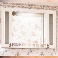 Товар: Зеркало с двумя шкафчиками и балюстрадой Бриклаер КАНТРИ 105SSB, бежевый дуб прованс - фото 1 Зеркало с двумя шкафчиками и балюстрадой Бриклаер КАНТРИ 105SSB, бежевый дуб прованс — фото 1, Шкафы для ванной