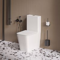 Унитаз напольный Grossman (610х365х825) безободковый,смыв торнадо,белый матовый с тонкой крышкой,2 места арт-GR-4418MSQ — фото 7, Напольные унитазы