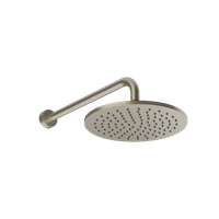 Верхний душ, Gessi, Origini, тип установки-настенный, размер душевого диска, мм-250*250, форма-круглая, держатель-в комплекте, размер держателя, мм-389, цвет-Black Metal Brushed PVD арт-66148.707 — фото 2, Верхние души