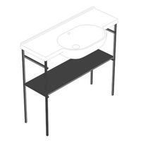 Консоль GLOBO MODE под раковину цвет черный матовый ME004SAR — фото 1, Консоли для раковины