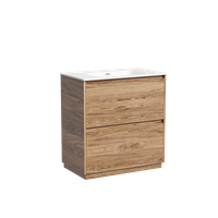 Тумба под раковину SANCOS Libra Floor напольная, 790х450х840, c двумя ящиками оснащенными доводчиками, дуб чарльстон, арт. арт-LB80FECH — фото 1, Тумбы под раковину