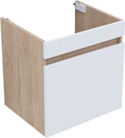 Тумба с раковиной Aquanet Оптима 50 цв. дуб светлый/белый сатин 00345350 — фото 14, Тумбы с раковиной