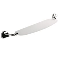 Полочка COLOMBO DESIGN MELO B1216 стеклянная цвет хром — фото 1, Полки