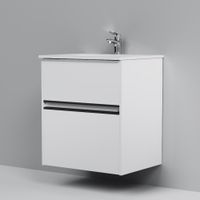 Sense, База под раковину, универсальная, 60 см, 2 ящика, цвет: белый глянец арт-M7BFUX0602WG — фото 3, Тумбы под раковину