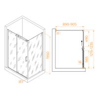 Душевой уголок RGW TO-44-1B (TO-14B + Z-060-2B) 1200x900 020744129-14 — фото 1, Душевые уголки