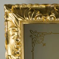 BELLA Витрина подвесная, стекл.дверь DX L58,5xh99xP25 cm, стекло матвое с декором, золото 21253 — фото 4, Шкафы для ванной