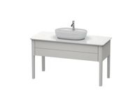 Тумба для консоли, Duravit, Luv, шгв 1388*570*743, цвет-скандинавский белый шелковисто-матовый арт-LU956103939 — фото 1, Тумбы под раковину