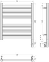Товар: Полотенцесушитель электрический Сунержа Модус 3.0 600х500 МЭМ правый Матовый белый арт-30-5701-6050 - фото 3 Полотенцесушитель электрический Сунержа Модус 3.0 600х500 МЭМ правый Матовый белый арт-30-5701-6050 — фото 3, Электрические полотенцесушители