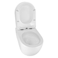 Унитаз подвесной Azario NEMI 530х360х360 безободковый, система слива "скрытое Торнадо", с быстросъемным сиденьем микролифт арт-AZ-1293WH — фото 4, Подвесные унитазы