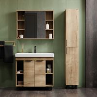 Пенал напольный Onika Легран 30 Дуб галифакс Универсальный арт-403083 — фото 7, Пеналы для ванной комнаты