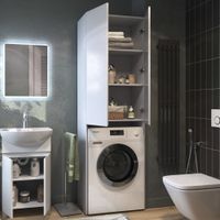 Шкаф для стиральной машины VIGO Wing 64 напольный белый (shnr.WIN.64.2D белый) — фото 3, Шкафы для ванной
