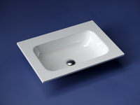 Раковина накладная мебельная Grace прямоугольная, без отверстия под смеситель, 610x457x137мм, цвет белый, арт. CN7011wx — фото 2, Раковины встраиваемые сверху