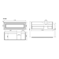 Товар: Тумба подвесная SANCOS Very правая 1195х445х406, c одним ящиком оснащенным доводчиками, Doha Soft , арт.VR120RSM - фото 6 Тумба подвесная SANCOS Very правая 1195х445х406, c одним ящиком оснащенным доводчиками, Doha Soft , арт.VR120RSM — фото 6, Тумбы под раковину